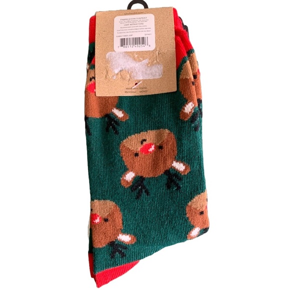 NWT K. BELL Women’s Novelty 3-pack Beary Christmas/Holiday Crew Socks - Picture 5 of 6